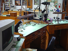 Instructor's work benches